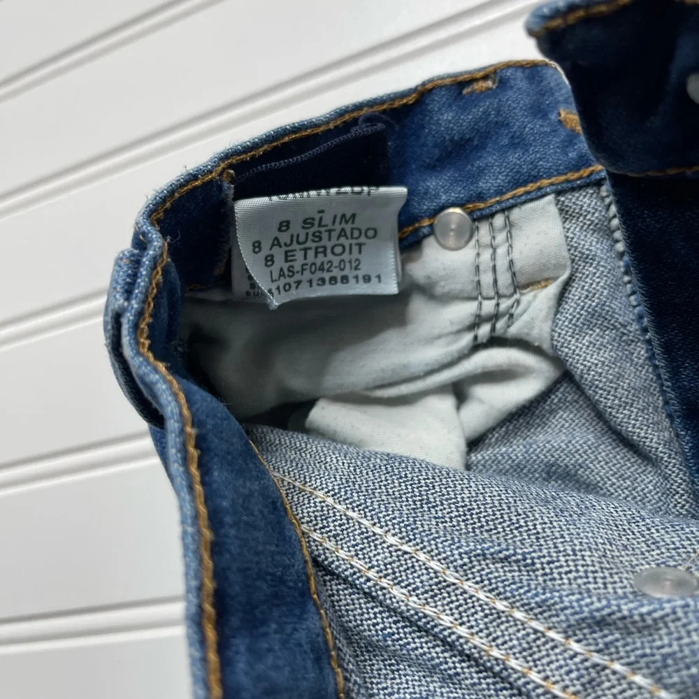 Wrangler kids size 8 slim blue jeans 100% cotton - Picture 6 of 6